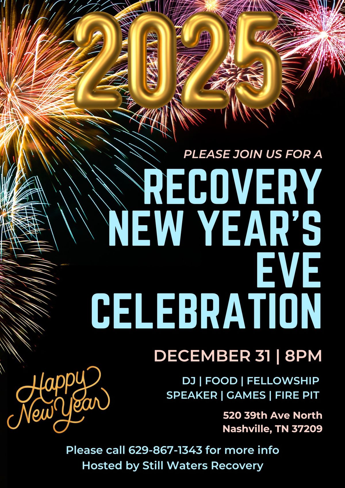 2025 Recovery New Year\u2019s Eve Party