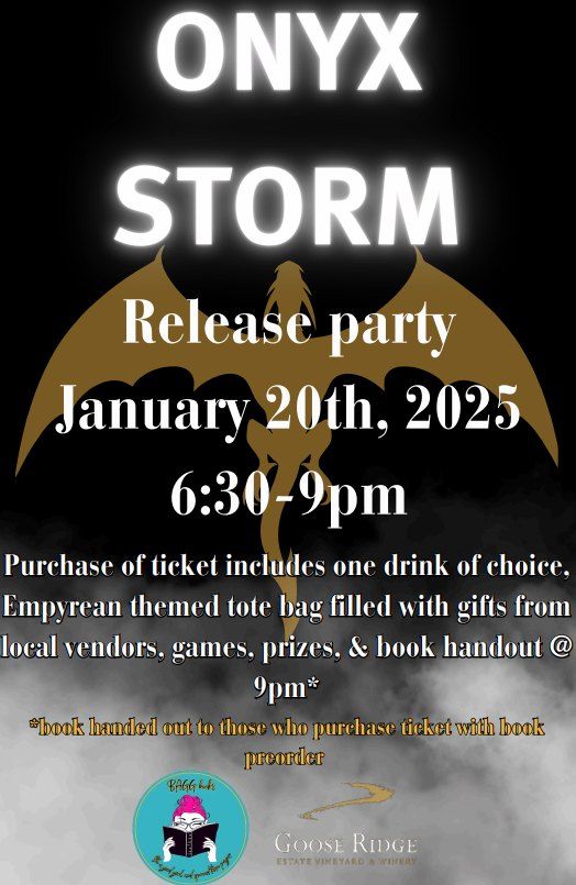 Onyx Storm Release Party with BAGG Books