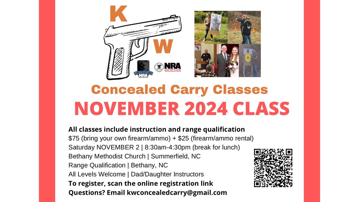 NOVEMBER 2024 Concealed Carry Class