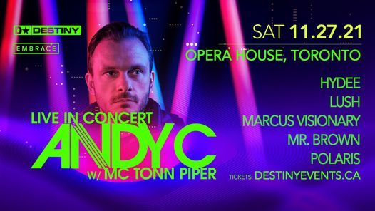 ANDY C w\/ MC Tonn Piper *Live In Concert* Saturday, November 27th