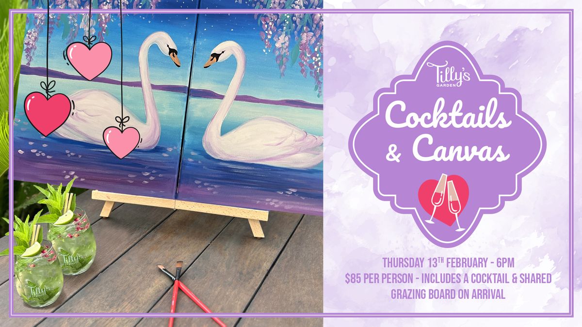 Cocktails & Canvas - Early Valentine's Day Event \ud83d\udc9c