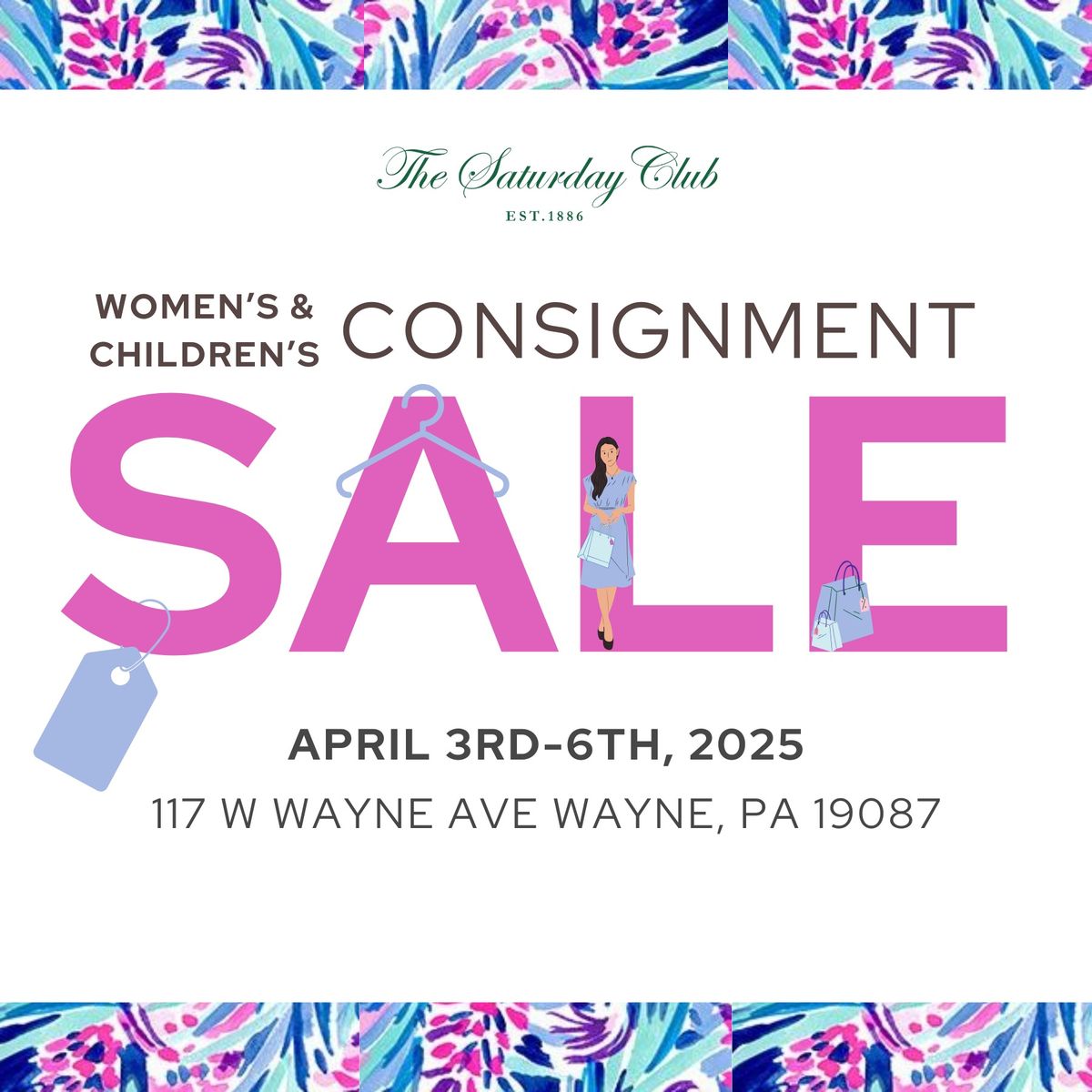 The Saturday Club - Spring 2025 Women\u2019s & Children\u2019s Consignment Sale