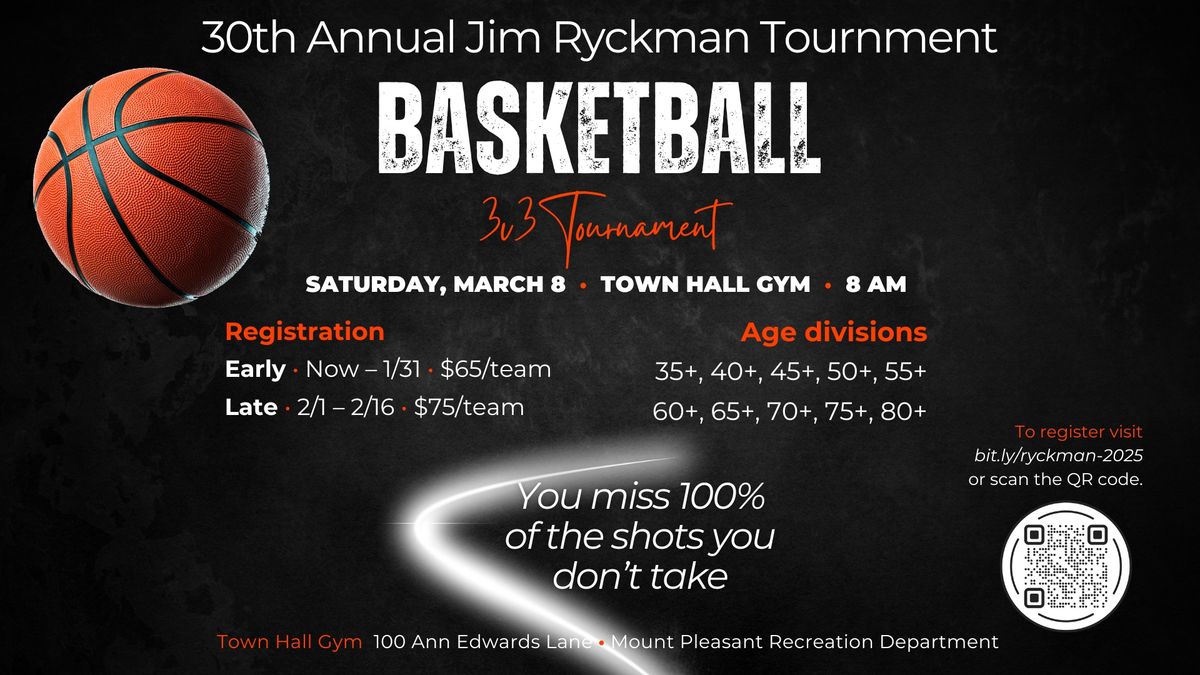 30th Annual Jim Ryckman 3X3 Basketball Tournament