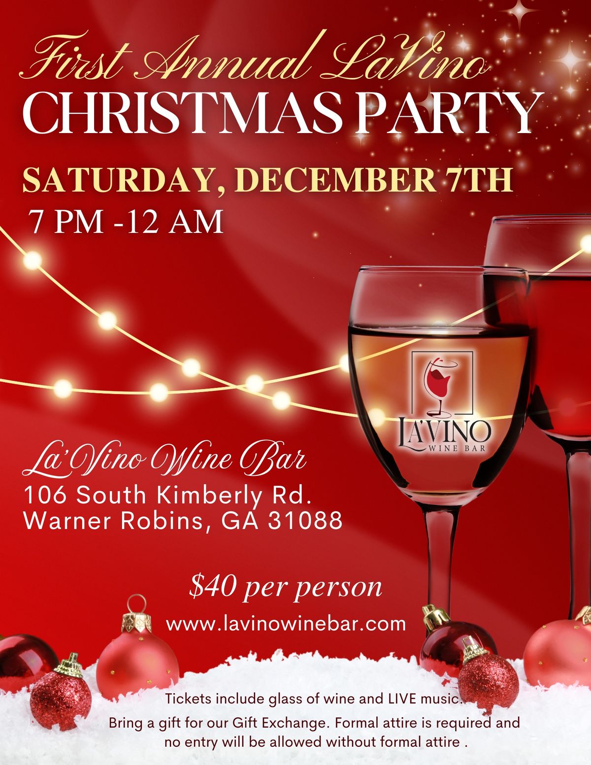 La\u2019 Vino First Annual Christmas Party