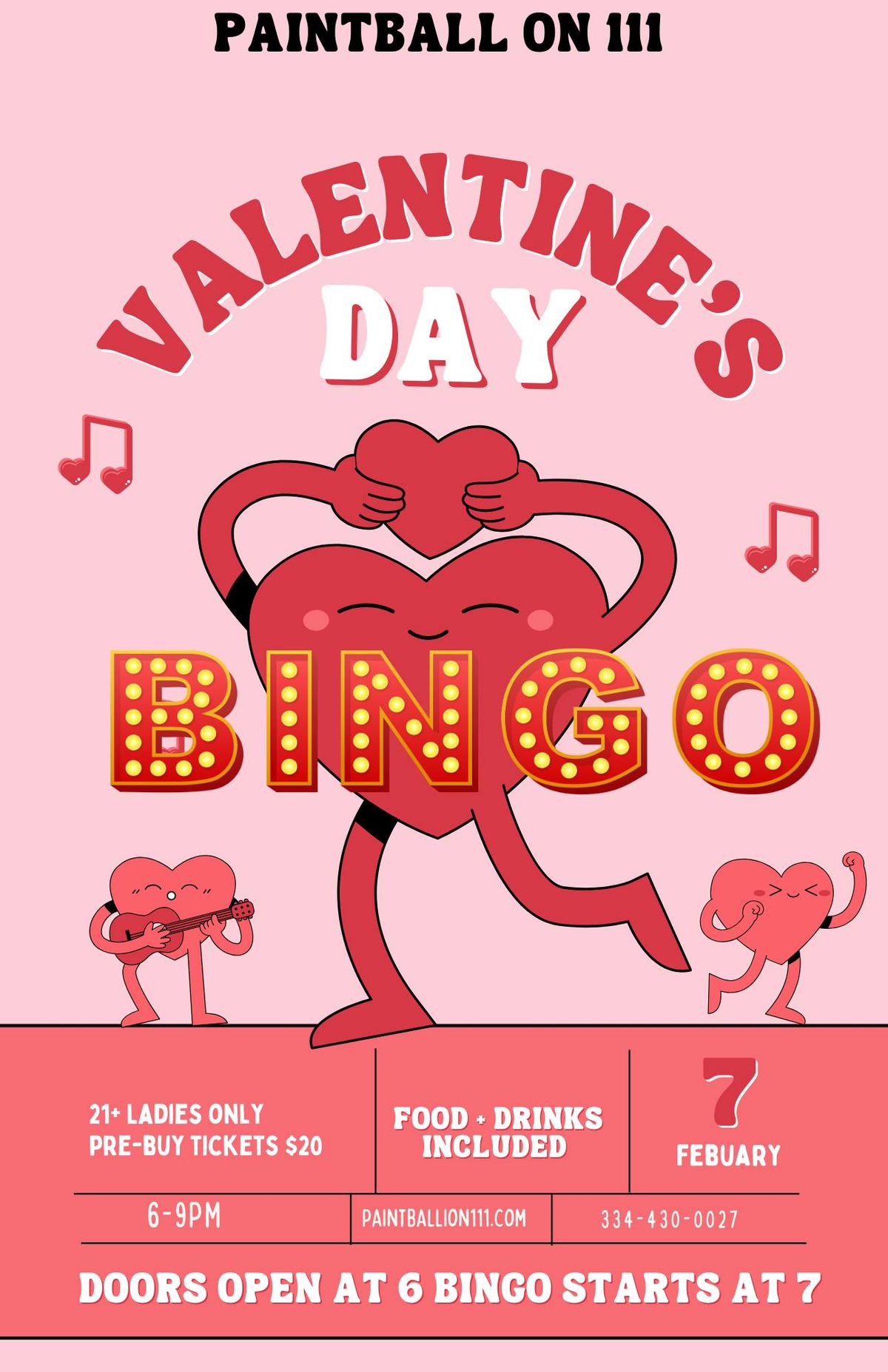 Ladies Only Bingo Night Valentines 