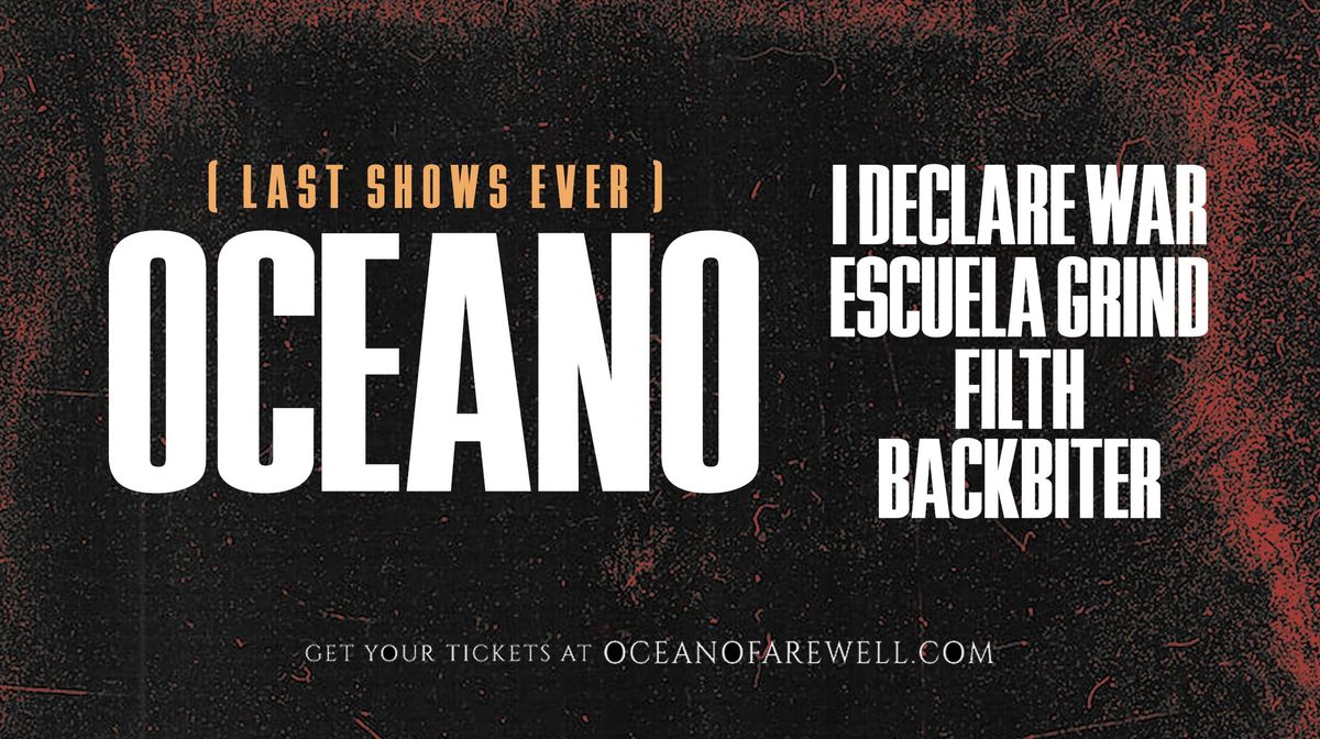 Oceano (farewell tour), I Declare War & more, live in Cleveland OH at Grog Shop!