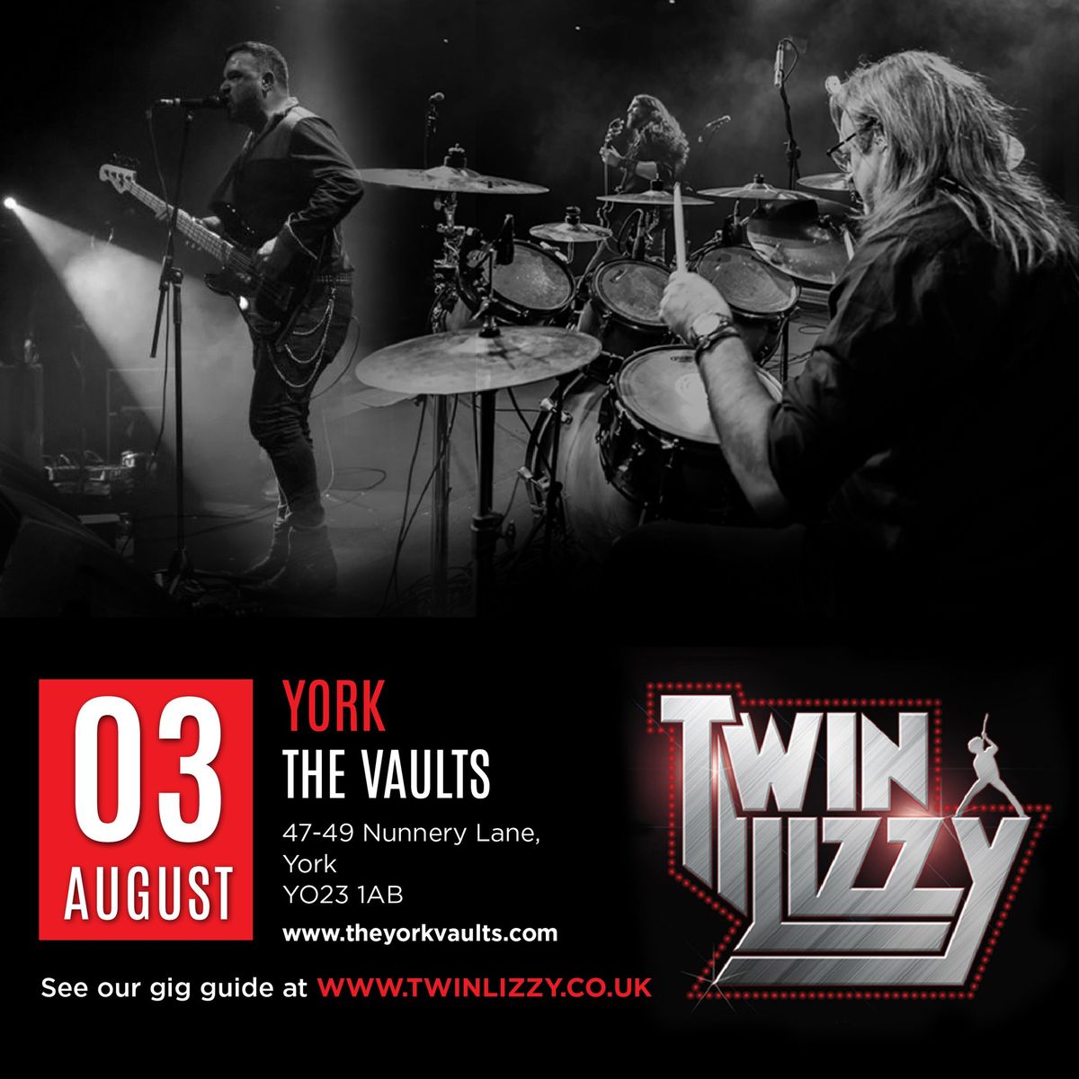 TWIN LIZZY LIVE @THE VAULTS YORK!