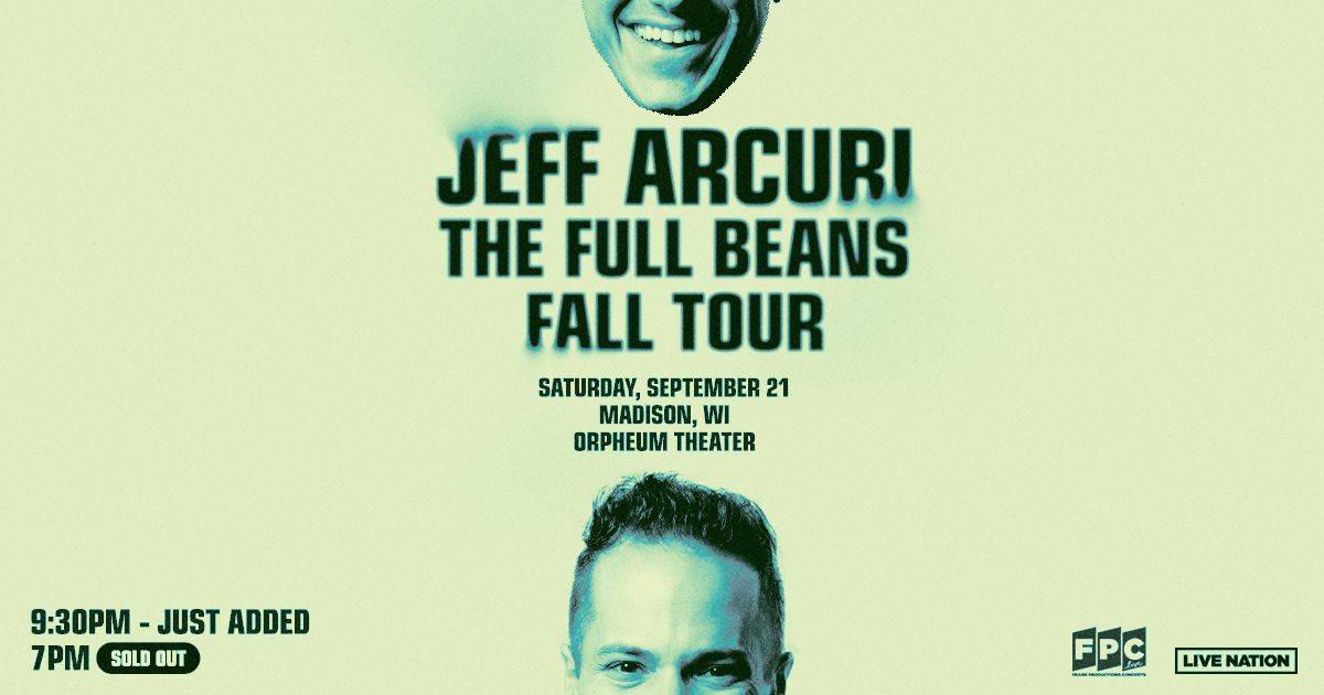 [SOLD OUT] Jeff Arcuri: The Full Beans Fall Tour at Orpheum Theater