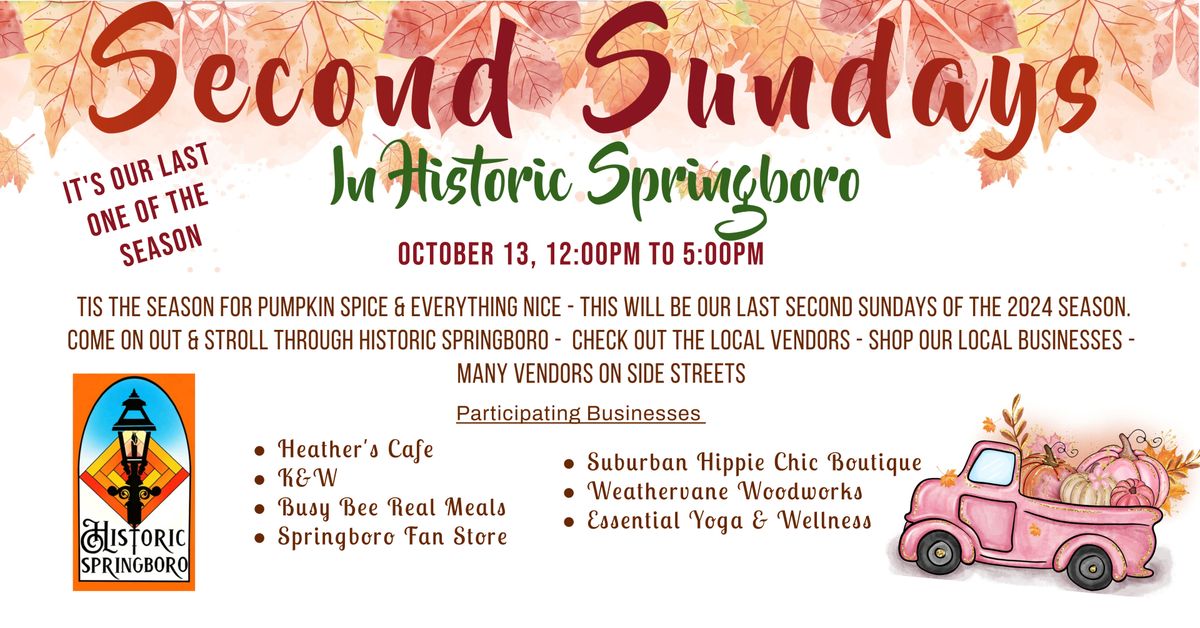 Second Sundays in Historic Springboro 