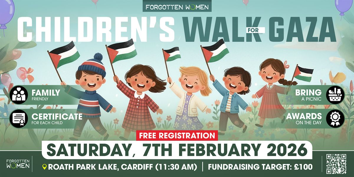 Forgotten Women Presents  Children\u2019s Walk for Gaza,  Roath Park Lake
