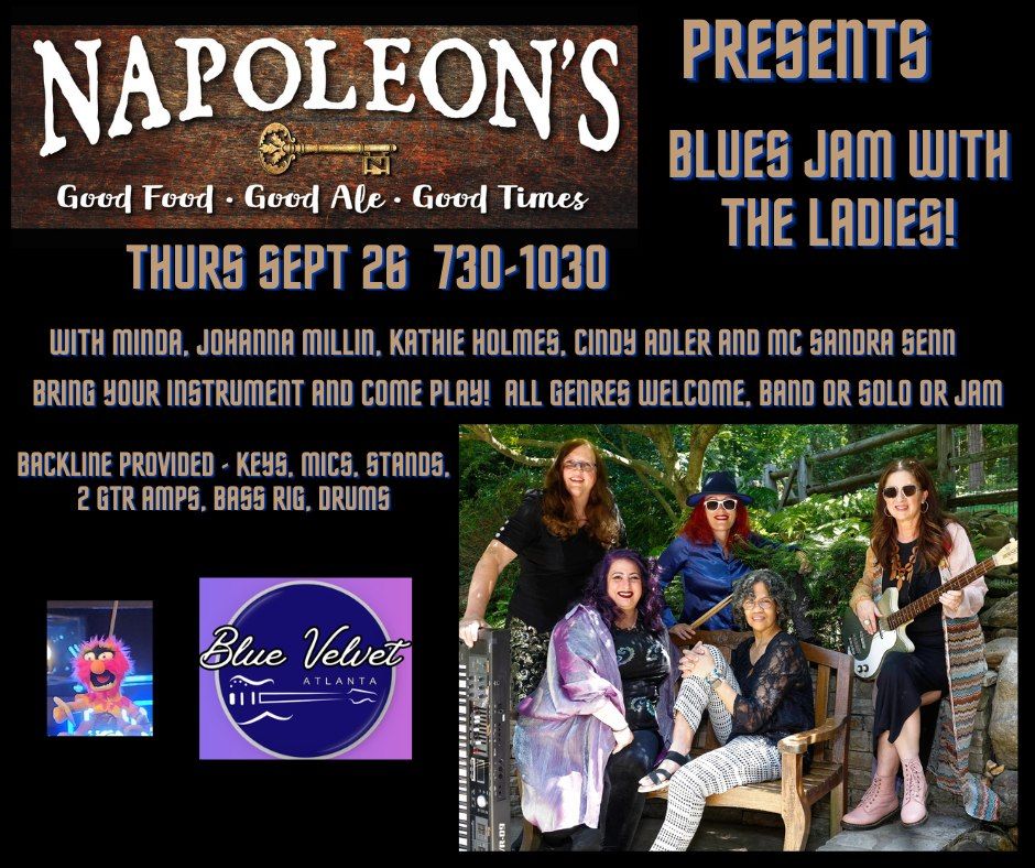 Blue Velvet Atlanta and Napoleons present Blues Jam with the Ladies!