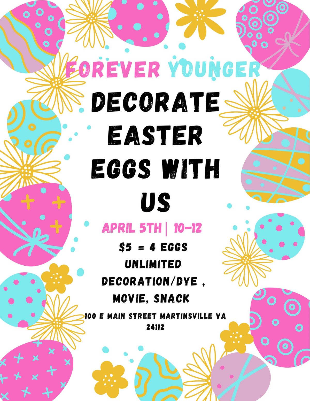 Kids local Craft- Decorate Easter Eggs With Us