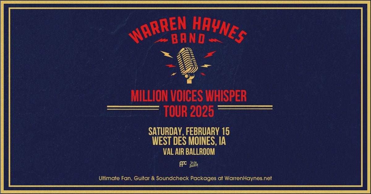 The Warren Haynes Band \u2013 Million Voices Whisper Tour at Val Air Ballroom