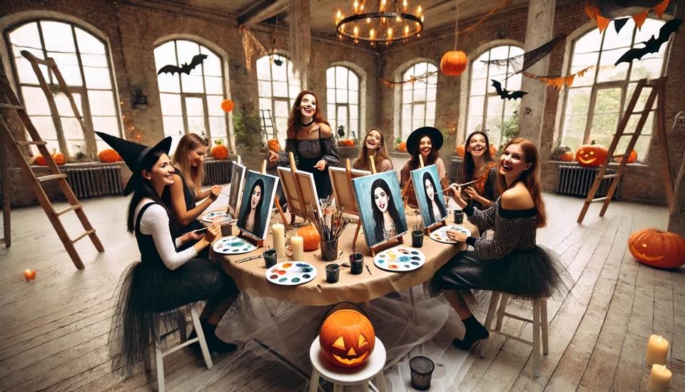 Halloween Portrait Painting Swap