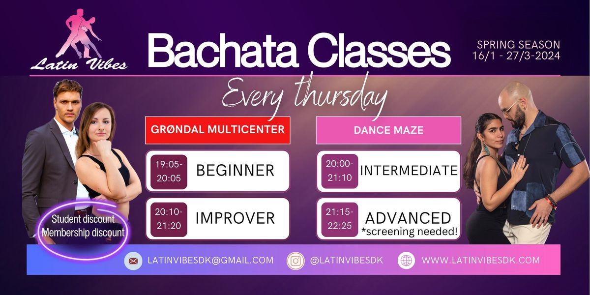 Bachata weekly classes by Latin Vibes