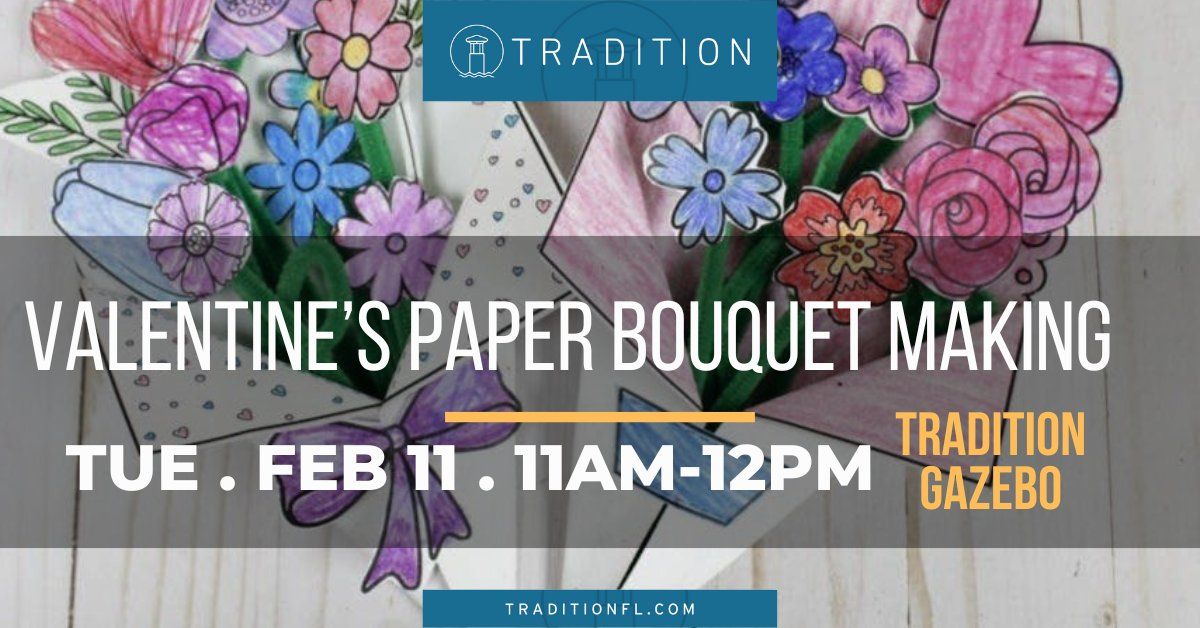 Valentine's Paper Bouquet Making