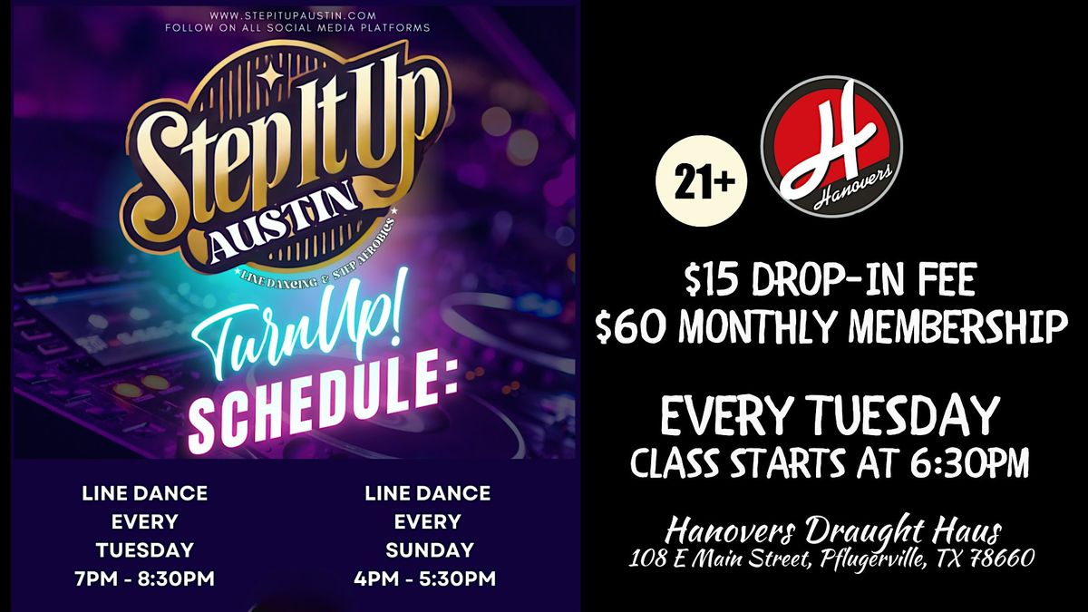 Step It Up ATX:  Line Dance Class at Hanovers Pflugerville