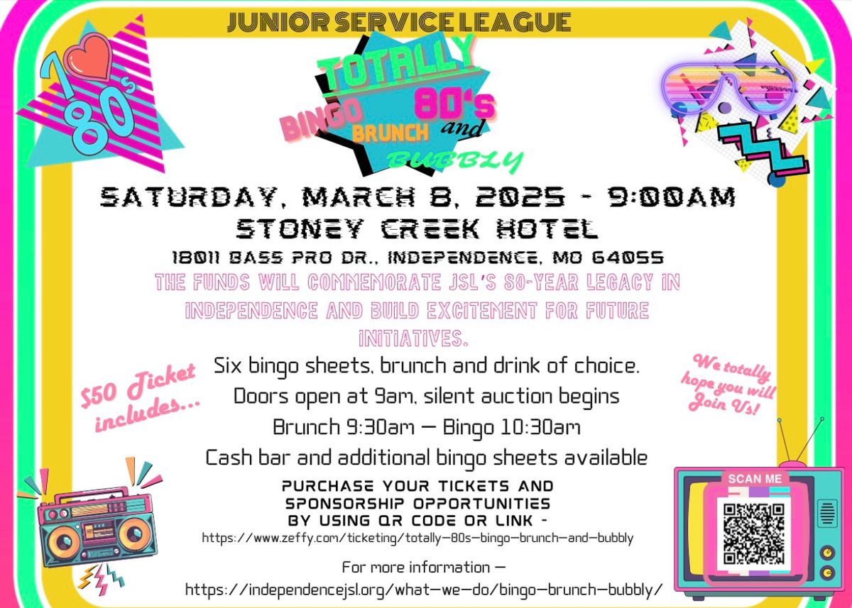 JSL\u2019s Totally 80\u2019s Bingo Brunch and Bubbly 2025!