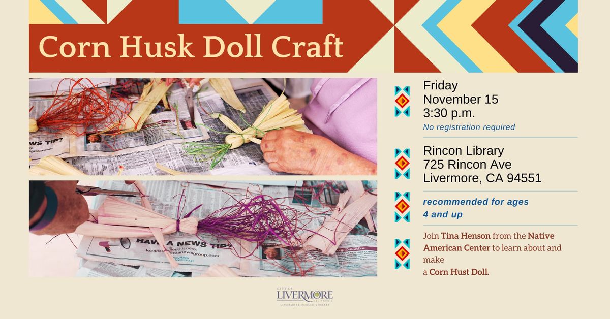 Corn Husk Doll Craft at Rincon Library