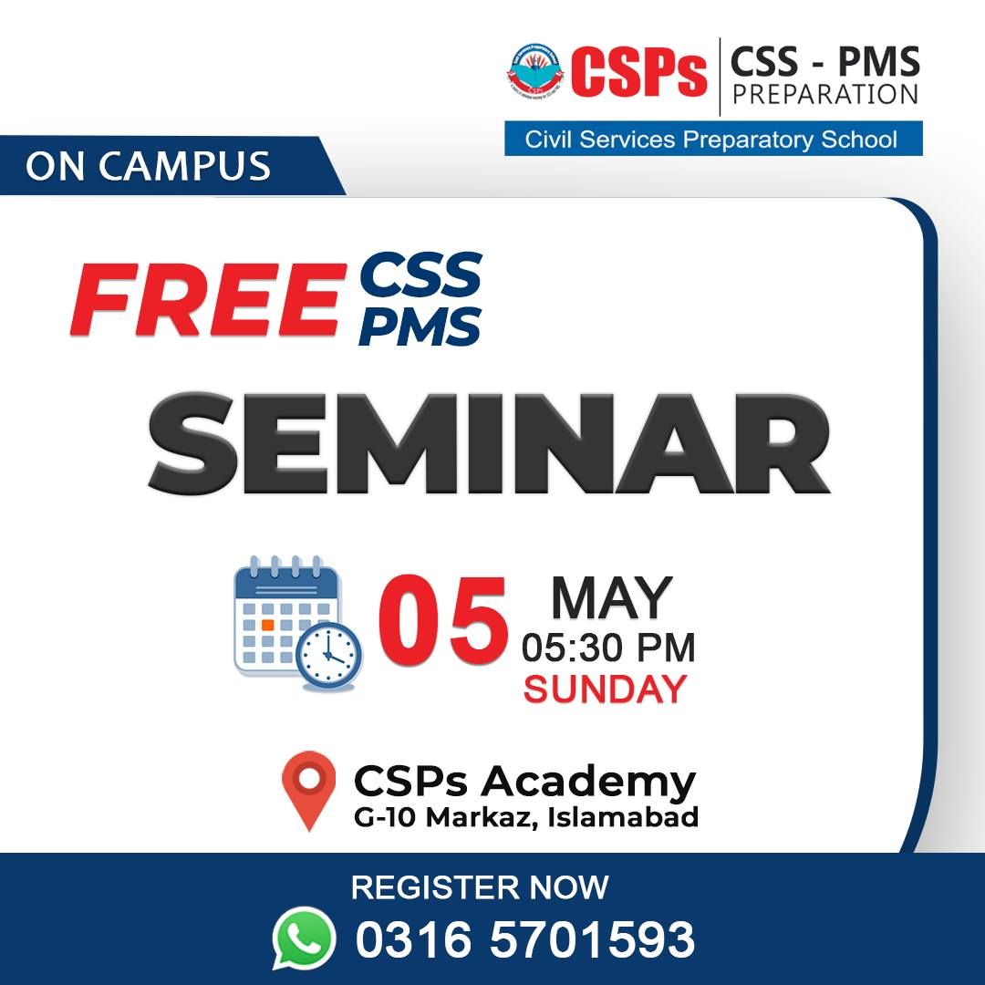 Join us for free On Campus CSS-PMS Guidance Seminar!