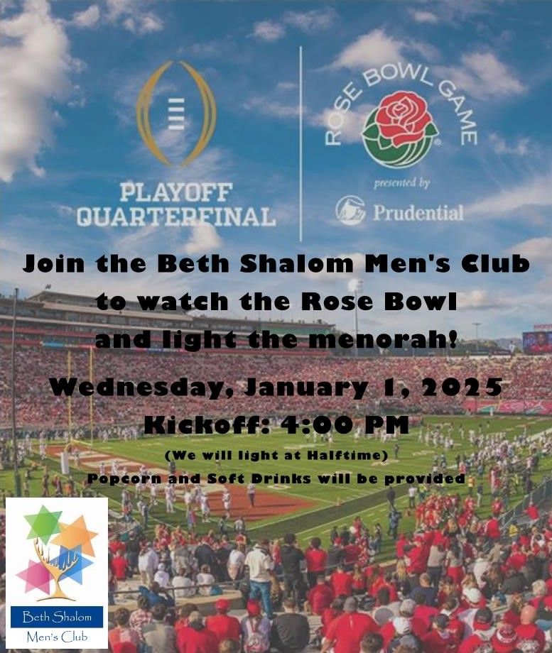 Rose Bowl Watch Party & Menorah Lighting!