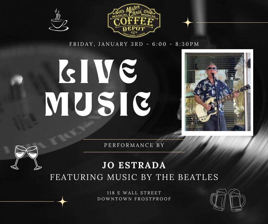 LIVE music with Jo Estrada, featuring music by The Beatles