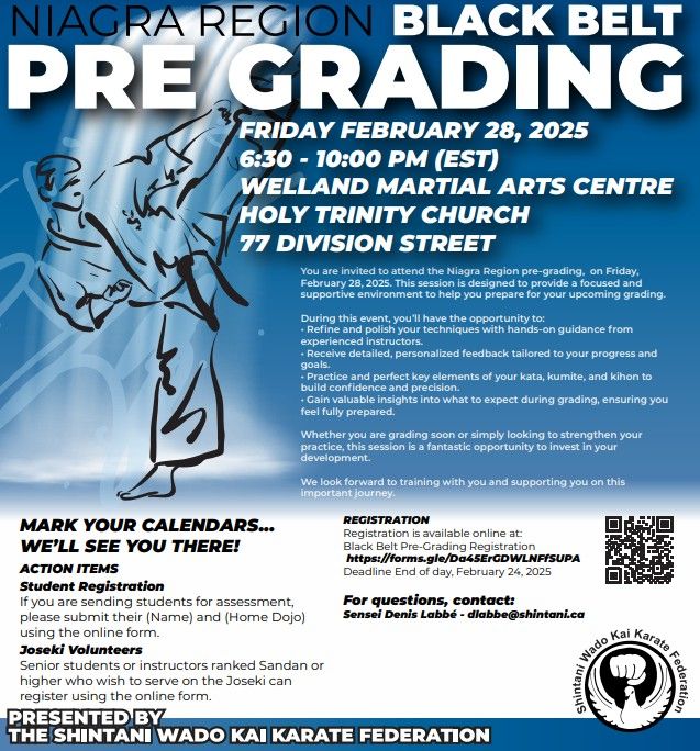 Niagara Region Black Belt Pre-Grading