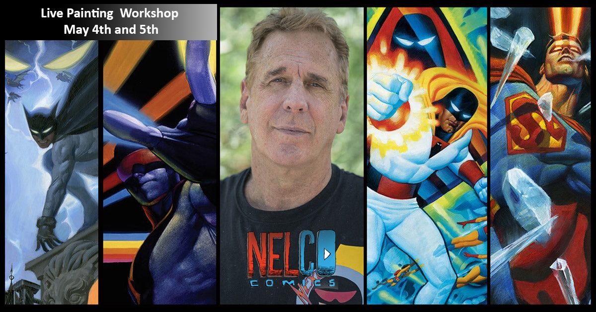 Steve Rude Live Painting Weekend at Nelco Comics