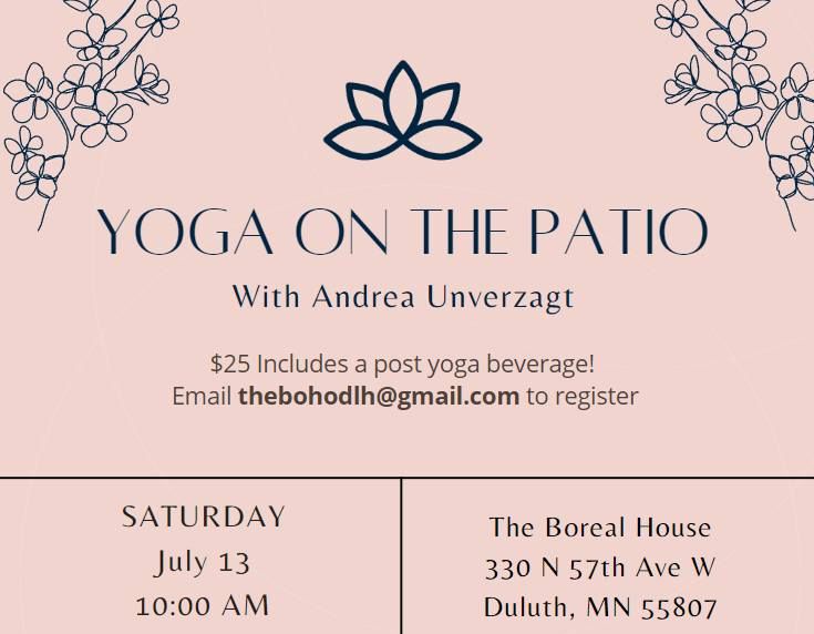 Yoga on the Patio with Andrea