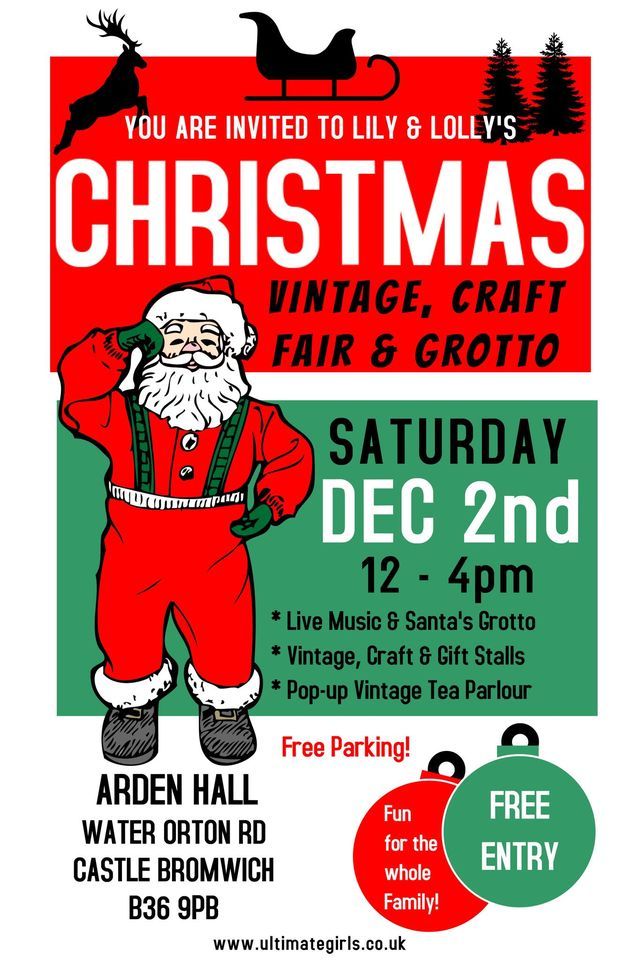 Christmas Vintage, Craft & Gift Fair at Arden Hall with live music & Santa's Grotto!