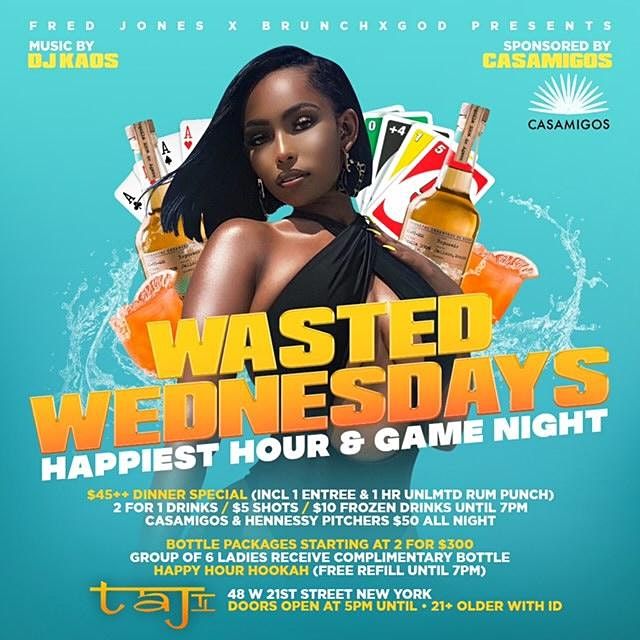 Wasted Wednesdays Casamigos Happy Hour & Game night (Sponsor by Casamigos)