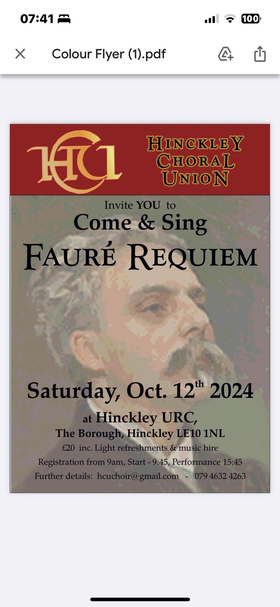 Come & Sing Faur\u00e9 REQUIEM