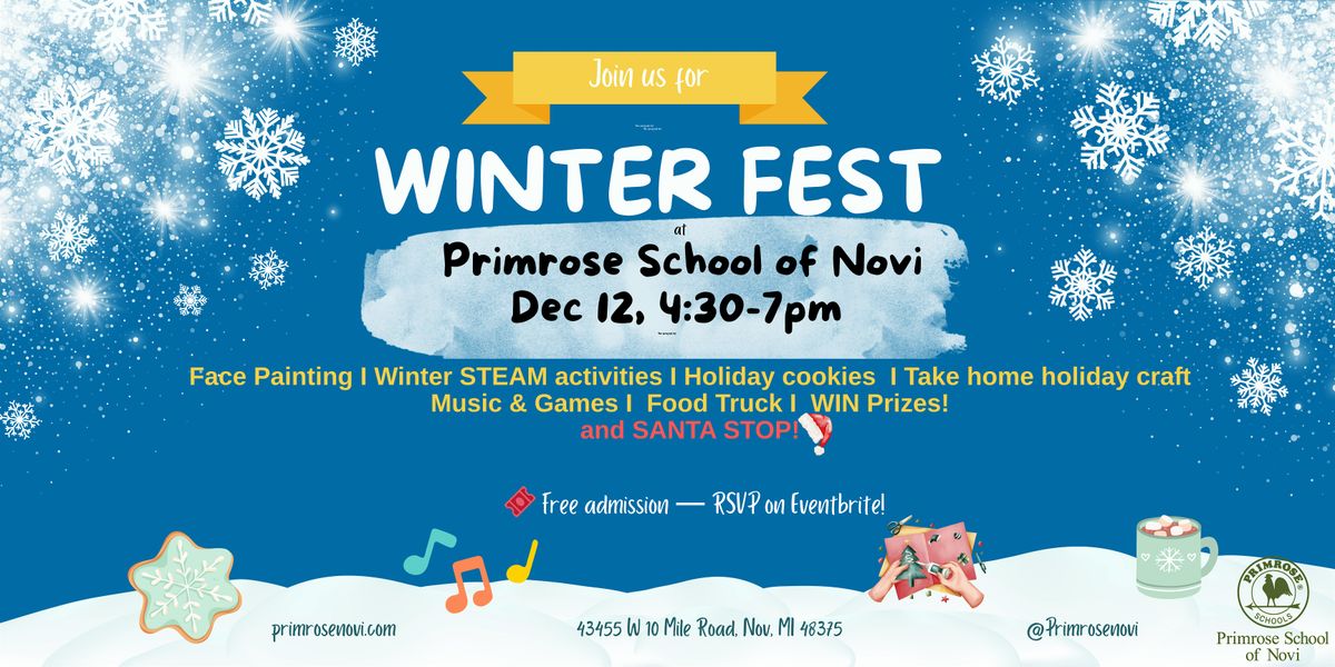 Winter Wonderland Family Festival at Primrose School of Novi