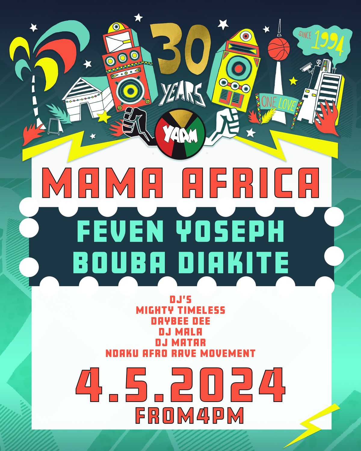 Mama Africa w\/ Feven Yoseph, Bouba Diakit\u00e9 and many more @ YAAM (Berlin)