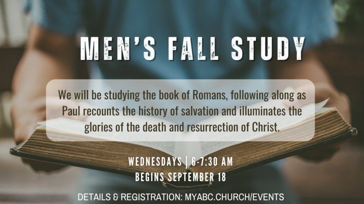 Wednesday AM Men's Bible Study