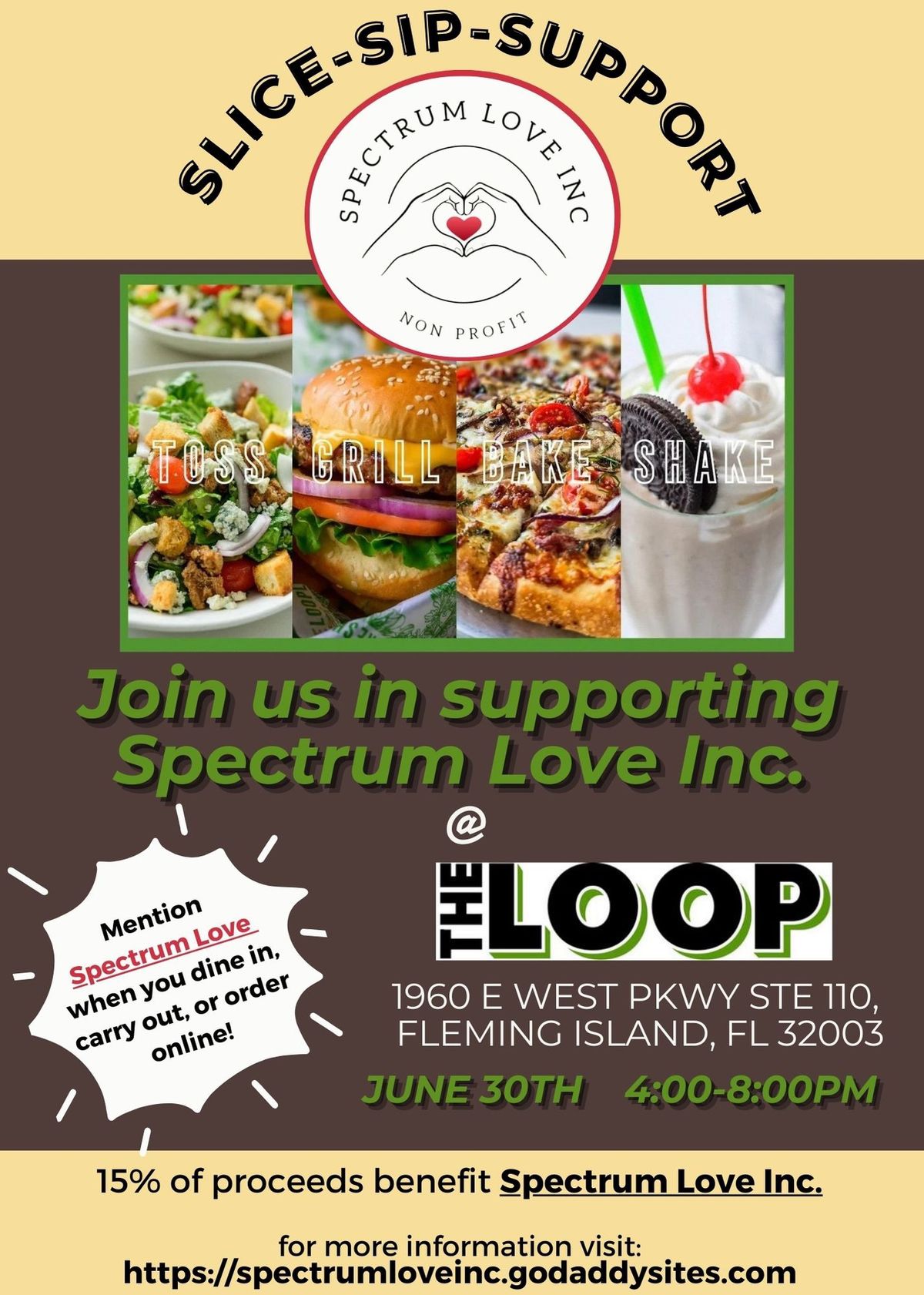 Slice-Sip-Support Spirit Night Fundraiser 