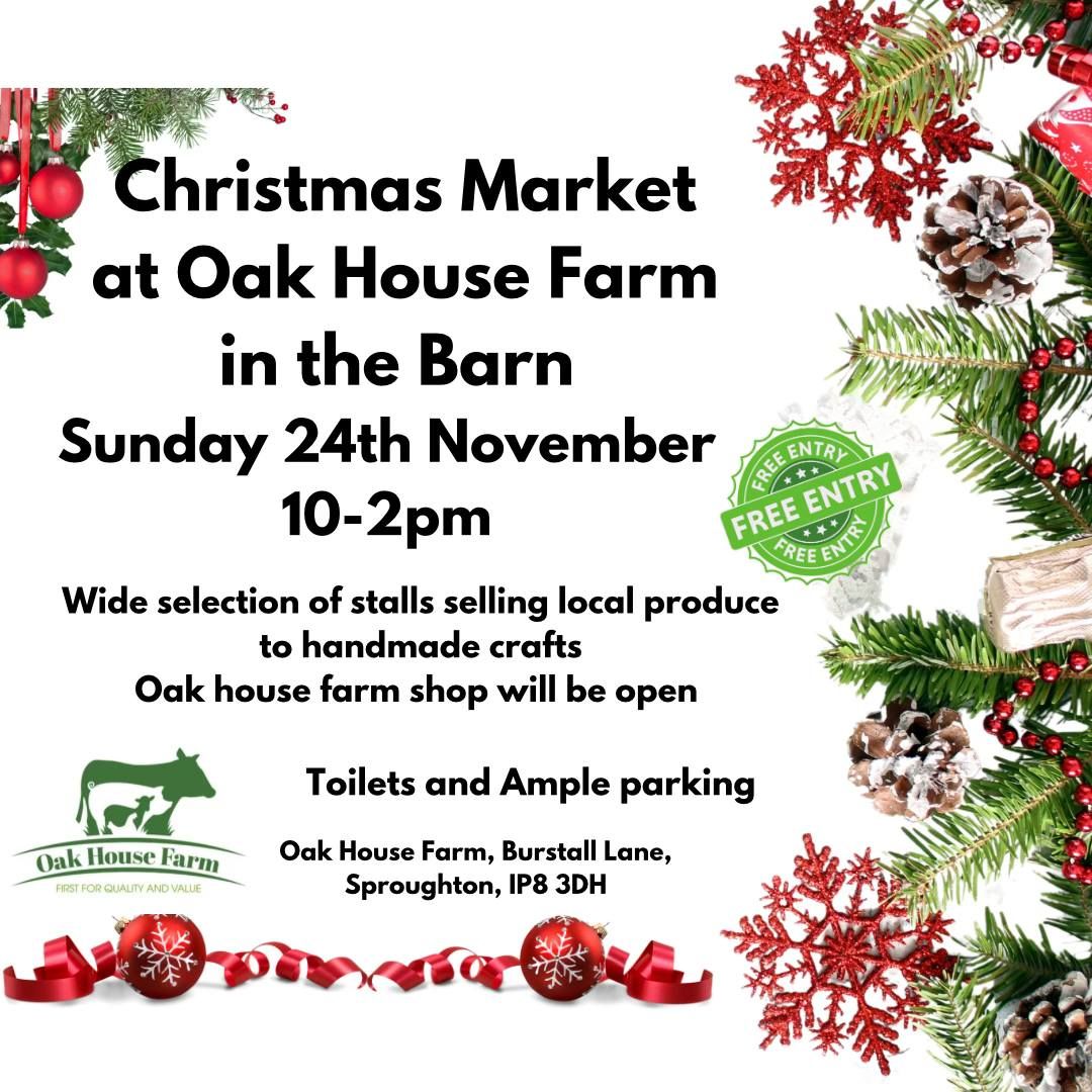 Oak House Farm Christmas Market and Crafts in the Barn.