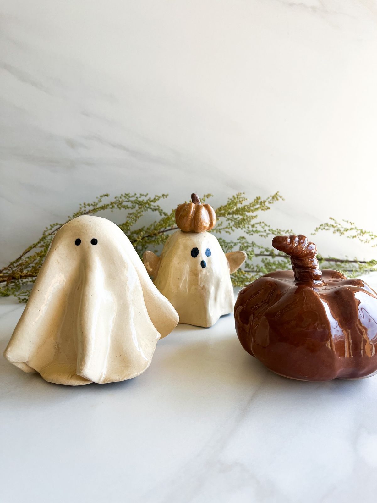 Pumpkin or Ghost Pinch Pot Class