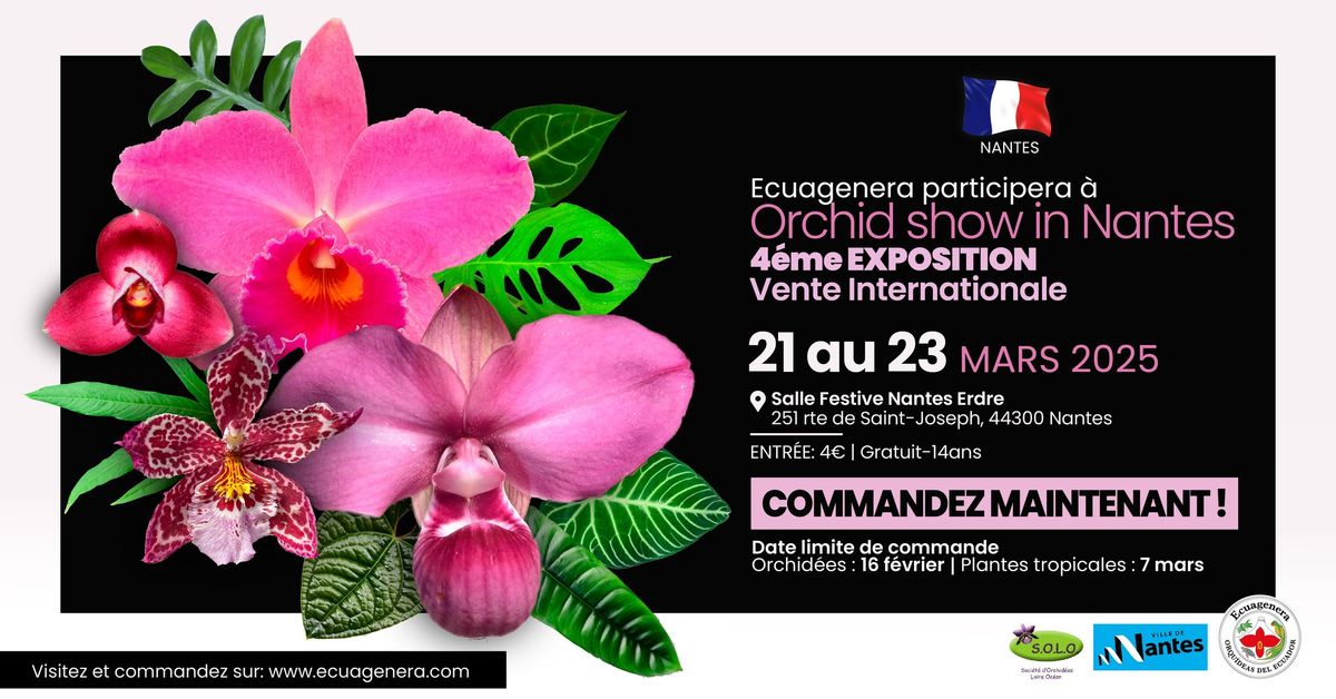 Ecuagenera participera \u00e0 Orchid show in Nantes 4\u00e9me EXPOSITION Vente Internationale