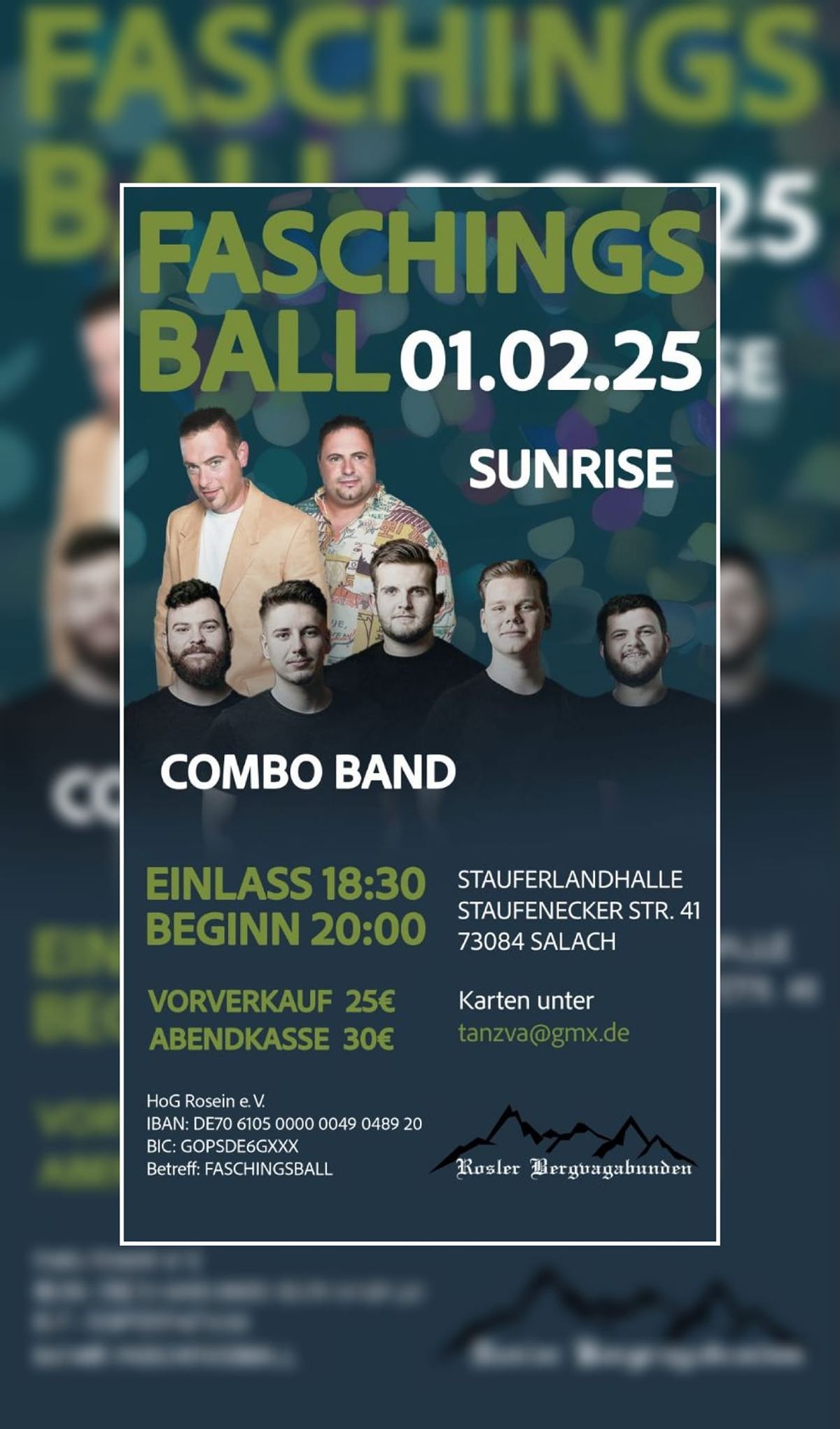 Faschingsball mit Comboband in 73084 Salach