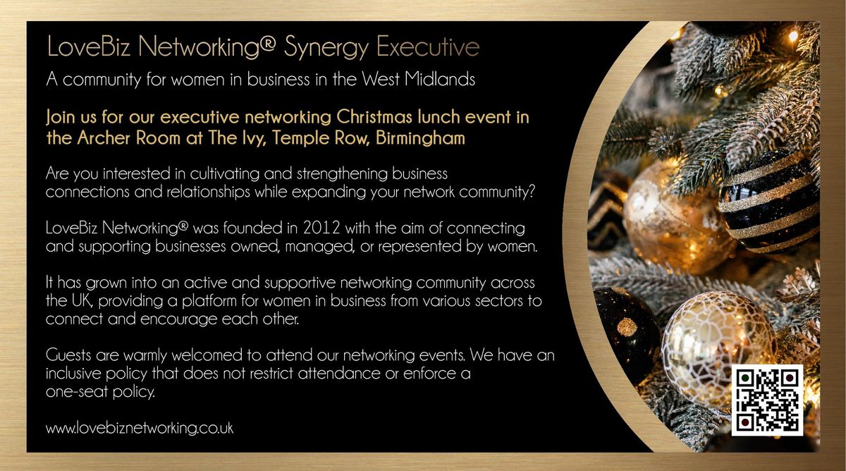 LoveBiz Networking Synergy Executive Festive Lunch Event for Women In Business