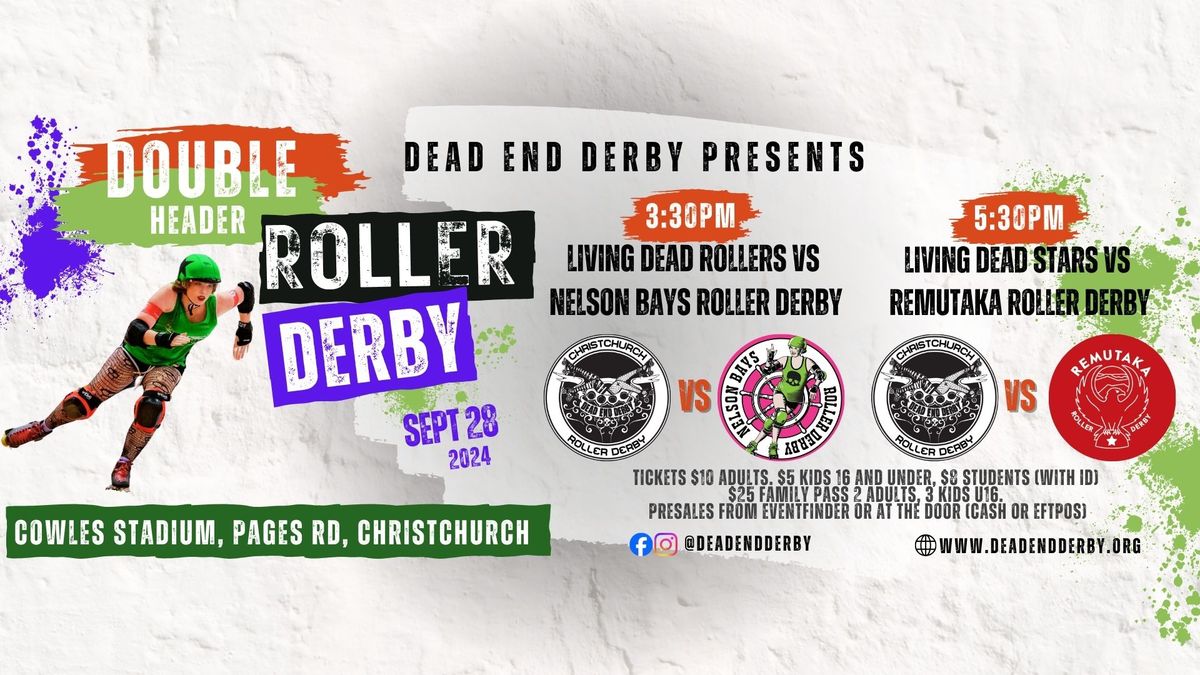 Dead End Derby Roller Derby Double Header vs Nelson and Remutaka