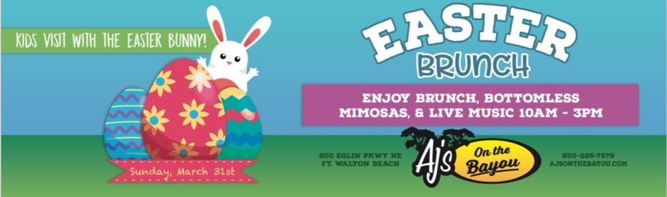 Easter Brunch Extravaganza at AJ's - Meet the Easter Bunny & Bottomless Mimosas!