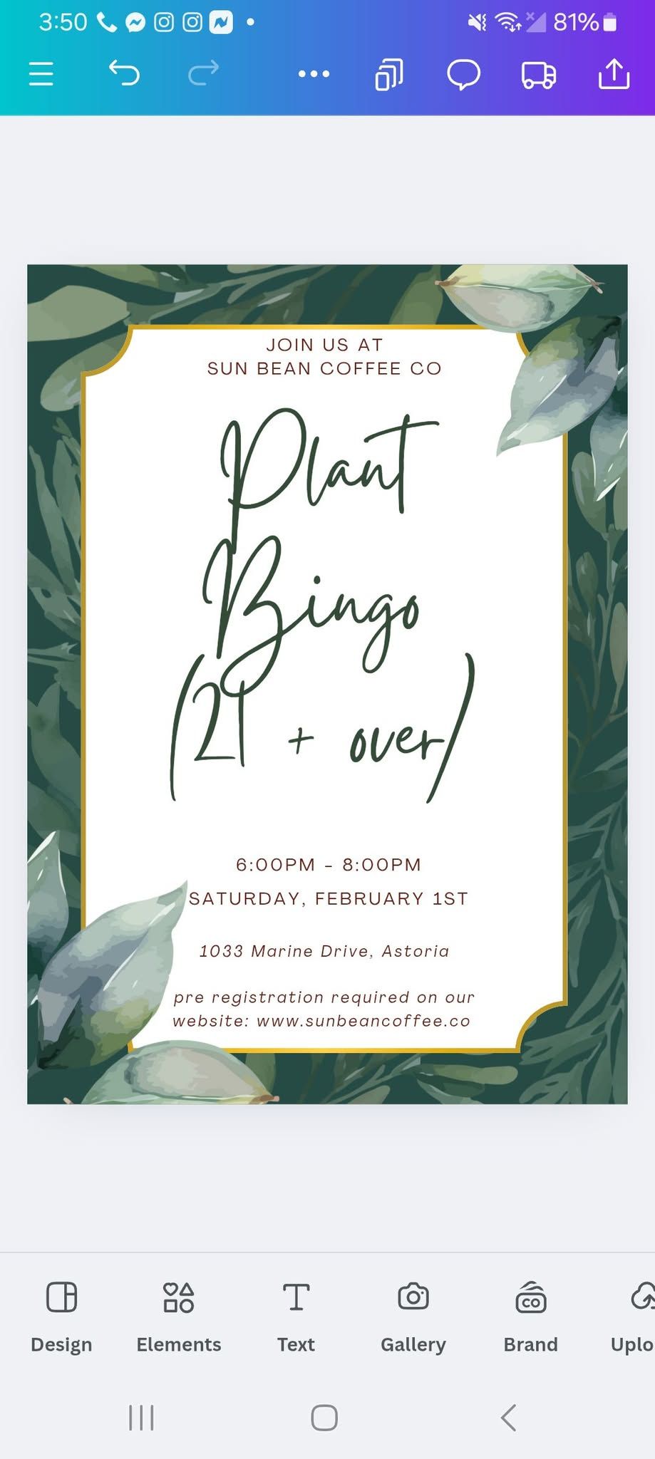 Plant BINGO (21+)  Feb 1st 6-8pm