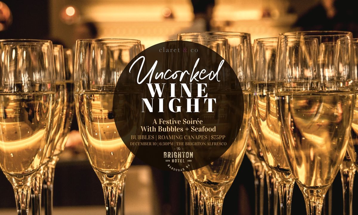 \ud83c\udf77 Uncorked Wine Night: Festive Bubbles & Seafood Edition! \ud83c\udf89