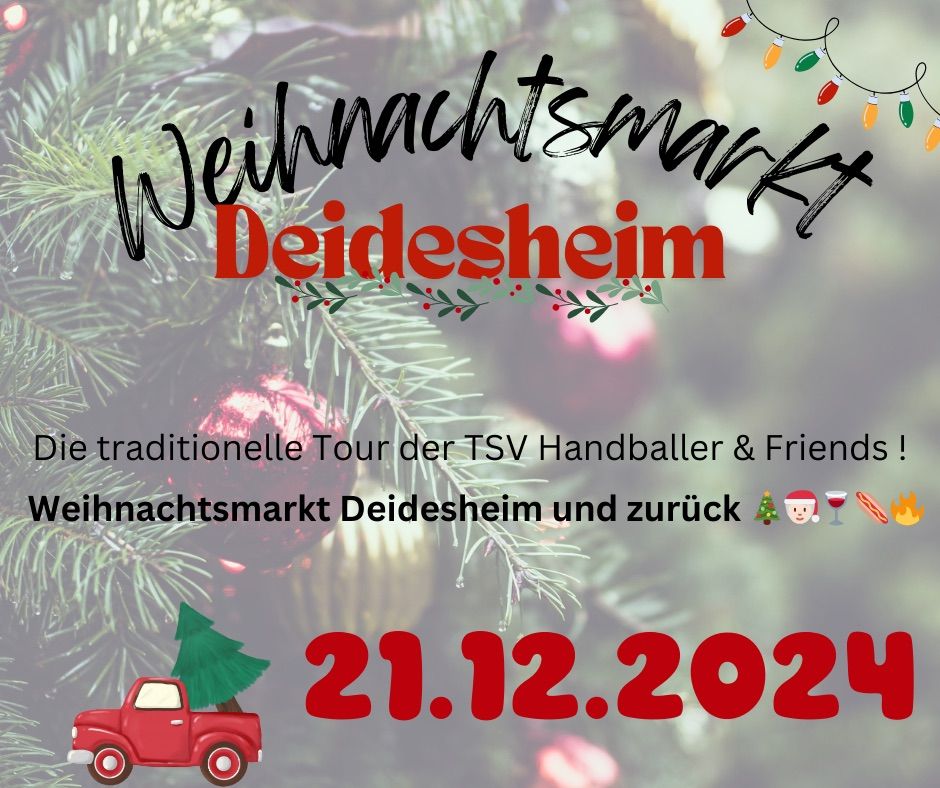 Traditionelle Tour der TSV Handballer & Friends zum Weihnachtsmarkt nach Deidesheim \ud83e\uddd1\ud83c\udffb\u200d\ud83c\udf84\ud83c\udf84