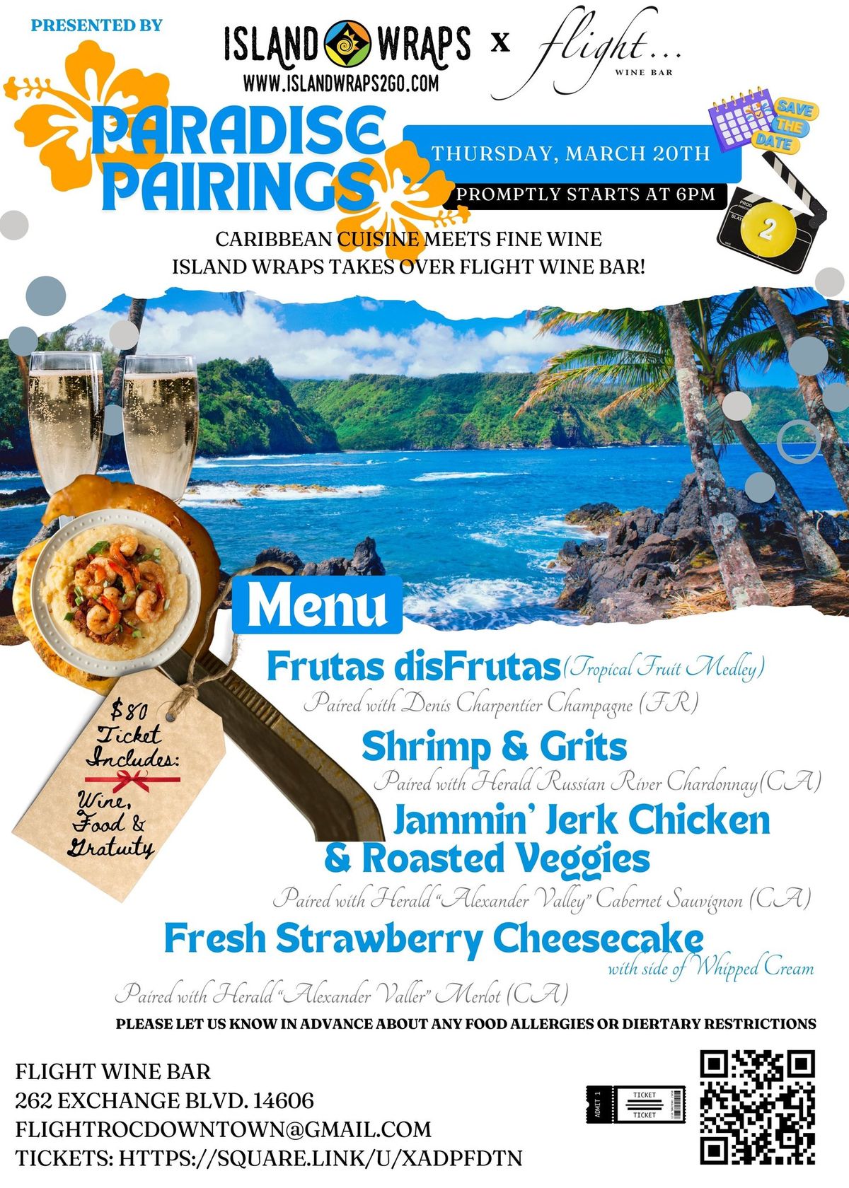 Paradise Pairings: Caribbean Cuisine Meets Fine Wine Island Wraps Takes Over Flight Wine Bar