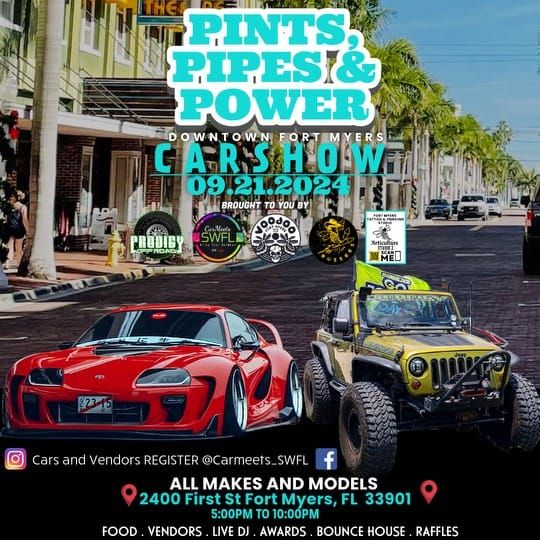 Pints , Pipes & Power Car Show