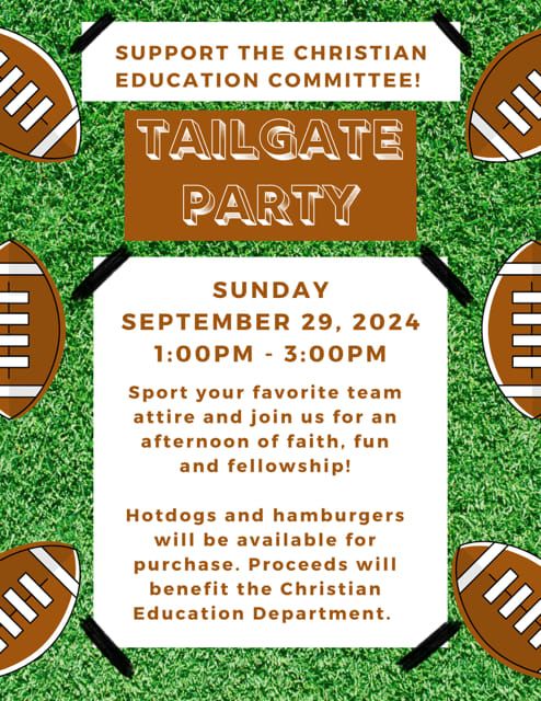 TC Christian Education Committee "Tailgate Sunday"