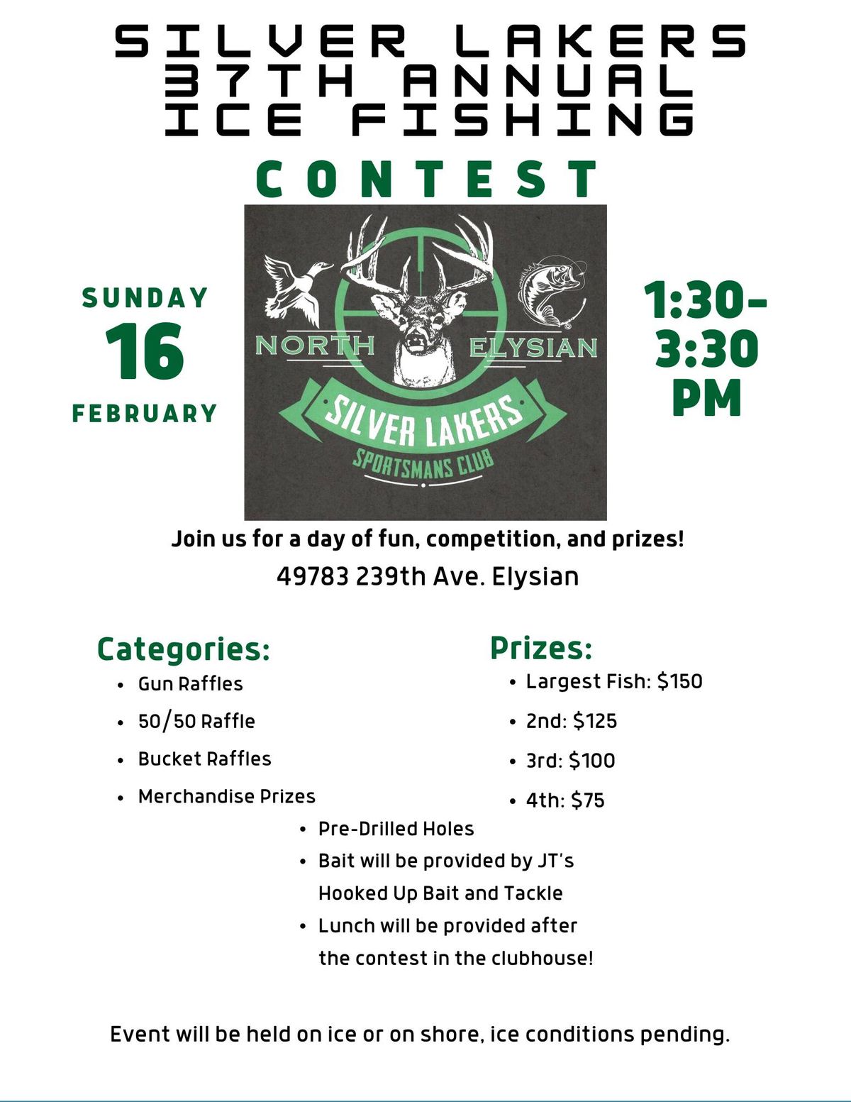 37th Annual Silver Lakers Ice Fishing Contest